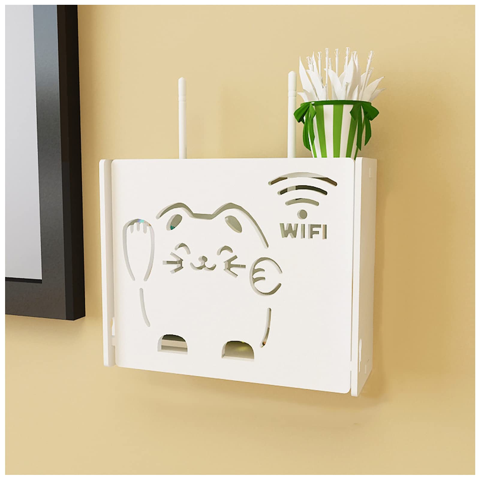 Monzlteck 小型デバイス　Wi-Fi ルータ　ケーブルボックス　壁掛け Monzlteck 小型デバイス Wi-Fi ルータ ケーブルボックス 壁掛け